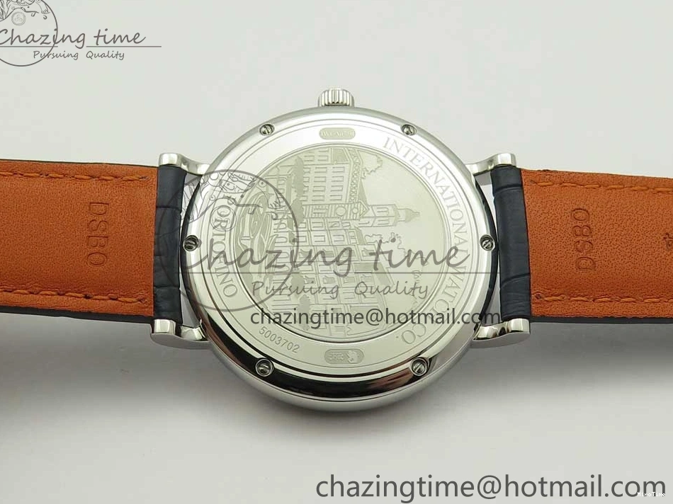 MIROTIME 0103 Portofino Automatic SS FKF 1:1 Best Edition Blue Dial on Blue Leather Strap A Cozy 7133